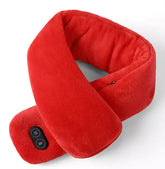 Smart USB Powered Heated Massage Scarf with Adjustable Vibration Modes and Mink Velvet Fabric, 80 x 10 cm