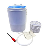 Portable Mini Semi Automatic Washing Machine with Spin Dryer & Deep Cleaning Brush System, 3Kg Compact Laundry Washer, 260W IPX4 Waterproof Countertop Washing Machine for Baby Clothes, Underwear, Socks & Delicate Garments 220V