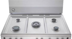 Frigidaire 5 Burners Gas Cooker, 90X60cm, FNGC90JGRSO - Stainless Steel