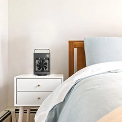 Porodo Lifestyle Air & Mist Portable Cooling Fan with Dual Mist Outlet, Automatic Oscillation, LED Night Light and 4000mAh Rechargeable Battery