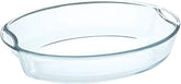 Borosil EasyGrip Oval Baking Dish 2.5L Borosilicate Glass Oven Safe Microwave Safe Scratch Resistant Clear Glass Bakeware
