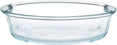 Borosil Round Glass Baking Dish 2.5 Litre Microwave Safe Oven Safe Transparent Heat Resistant Glass Cookware