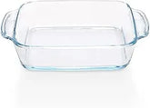 Borosil Square Borosilicate Glass Baking and Serving Dish with Handles, Microwave Oven Safe Heat Resistant Cookware