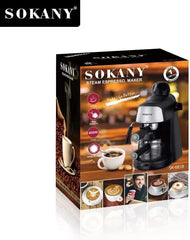 ماكينة صنع القهوة بالبخار والإسبريسو من سوكاني 800 واط مع صمام أمان (موديل SK-6810)