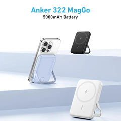 Anker Power Bank 322 MagGo 5000mAh MagSafe Battery - White
