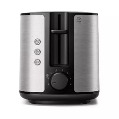 Philips Viva Collection محمصة خبز معدنية بالكامل، 950 واط، HD2650/92 - فضي/أسود
