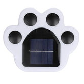 Paw Shape Decorative Solar Garden Light - Set of 4 Pieces - with Automatic Light Sensor & Polysilicon Solar Panel - Rechargeable & Waterproof for Outdoor Lawn Pathway