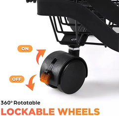 3 Layer Adjustable Foldable Movable Storage Rack for Kitchen Use