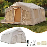 Inflatable Waterproof Outdoor Portable Camping Tent with Manual Air Pump - 4.8 × 3.5 × 2.5 Meters & 8-10 Persons Capacity