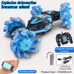 Portable Twist Car Toy with Gesture & Remote Control, Music, 360° Rotation & Rechargeable Battery