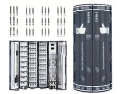 128-in-1 Professional Cylindrical Precision Multi-Tool Magnetic Screwdriver Set for DIY, Electronics