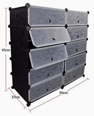 Multipurpose Shoe and Clothing Storage Cabinet Organizer with Modern Design