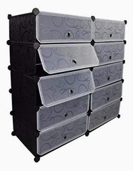 Multipurpose Shoe and Clothing Storage Cabinet Organizer with Modern Design
