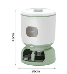 Large 10kg Rice Grain Cereal Dispenser & Storage Container with Rotating Egg Storage & Cup