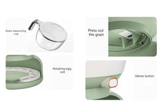 Large 10kg Rice Grain Cereal Dispenser & Storage Container with Rotating Egg Storage & Cup