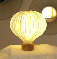 Decorative Hot Air Balloon Wood Lamp - Portable Color-Changing Lantern