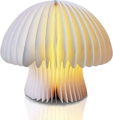 Mushroom Folding Wooden Book Lamp with Remote - Multicolor LED Night Light