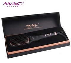 Mac Styler Hair Straightening Brush with Adjustable Temperature & Auto Shut-off