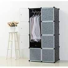 8 Cube Multipurpose Waterproof Wardrobe Metallic Wire Storage Organiser