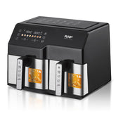 RAF 6L + 4L Dual Baskets Digital Air Fryer with 2-Zone Cooking & LCD Display - 2500W