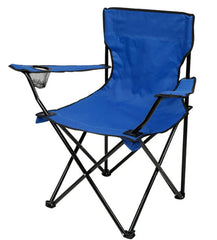 Portable Foldable Camping Chair with Water Bottle Slot & Padded Seat