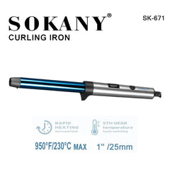 Sokany Hair Curling Iron with Nano Titanium Technology, Digital Temperature Control, and Rapid Heating