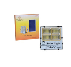 TOBY'S Solar-3S 600W Solar LED Flood Light with RC, IP65 Waterproof, 6500K Daylight, 120° Beam Angle, Outdoor Security & Garden Lighting Kit