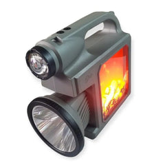 Solar Handheld Torch Light Flame Lamp - Outdoor Rechargeable LED Flashlight with Power Bank Function