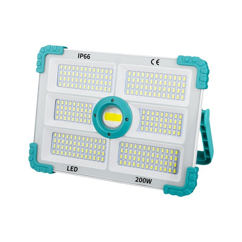 200W Detachable LED Solar Projection Lamp with Remote Controller - Outdoor Lighting for Gardens, Streets, and More