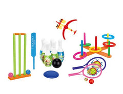 Ultimate 6-in-1 Sports Games Kit for Kids - Tennis, Archery, Frisbee, Cricket, Bowling And Ring Toss