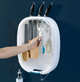 Wall Mounted Kitchen Storage Box with Transparent Design and Easy Installation