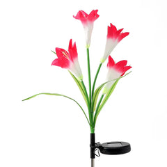 Decorative Solar Waterproof Flower Lights with Artificial Calla Flower Design for Garden & Outdoors