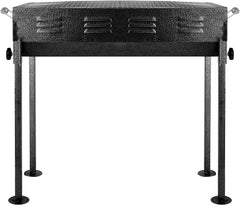 Portable Foldable Charcoal Barbecue Grill with Stainless Steel Body and Large Grilling Area