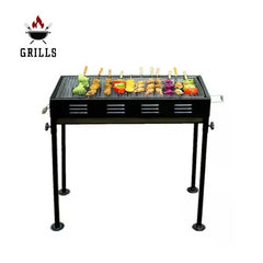 Portable Foldable Charcoal Barbecue Grill with Stainless Steel Body and Large Grilling Area