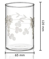 Borosil Berry Glass Set of 6 - 350 ml | Crystal Clear Scratch Resistant Microwave Freezer Safe Drinkware