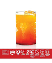 Borosil Berry Glass Set of 6 - 350 ml | Crystal Clear Scratch Resistant Microwave Freezer Safe Drinkware