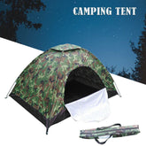 Camouflage Waterproof Camping Tent FOR 1 ~ 2 Persons with UV Protection - 220 x 190 x 110 cm
