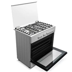 بوتاجاز غاز قائم بذاته من هاير 90x60 سم بـ 5 شعلات، 110 لتر، HCR9060GT2 - اينوكس