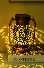Outdoor Solar Flower Pattern Lantern Lamp LED Lights