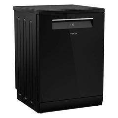 Hitachi Free Standing Dishwasher, 8 Programs, 15 Settings, HDF-F158CVGB - Black