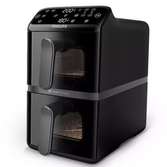 Philips 2750w 10L Dual Stack Fryer, NA460/09 - Black