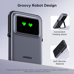 UGREEN Uno 5000mAh 20W Magnetic Wireless Power Bank - Black