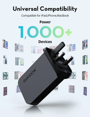 RAVPower GaN PD100W 2-Port Wall C Black - PC1095