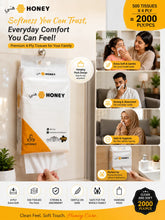 HONEY Hanging Tissue Pack 500 Pull-Out Tissues | Premium 4 Ply Ultra Soft Facial & Multipurpose Tissue Paper | Bottom Dispensing Hanging Design | Highly Absorbent | Total 2000 Ply/PCS