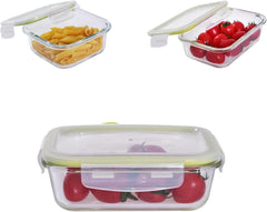 Westinghouse, 6-Piece Glass Food Storage Container Set - Airtight Lids - 320ml to 1520ml
