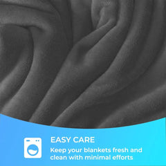2-in-1 Portable & Convertible Soft Blanket & Pillow Bag with Backpack Clip for Travel, Outdoors & Home - Open Box / New Product
