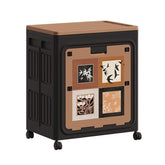 صندوق تخزين كبير الحجم قابل للطي والتكديس مصنوع من مادة البولي بروبيلين بسعة 148 لترًا مع عجلات لتنظيم غرفة النوم وغرفة المعيشة والمكتب - 66 × 57 × 37 سم