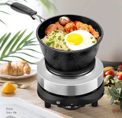 1000W Electric Hot Plate Stove with Cast Iron ,Thermostat Control & Stainless Steel Housing