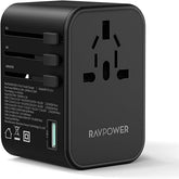RAVPower RP-PC1034 PD PIONEER 65W 3-Port Travel Charger Black Global Version