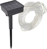 Solar Powered 10M LED Rope Light 200 LEDs Warm White, Waterproof Flexible PVC Tube for Outdoor Decor, Garden Pathway, Balcony Railings & Festive Lighting